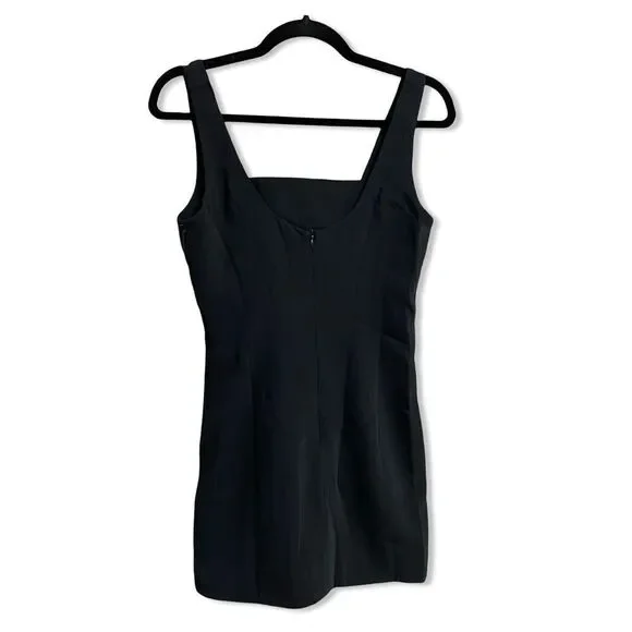 NWT Superdown Dawn Mini Dress Black rhinestone panel cut out Revolve S - Picture 7 of 12